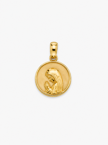 Medallas “Gracia Devoción” en Cristales y Nácar de oro amarillo 18kts