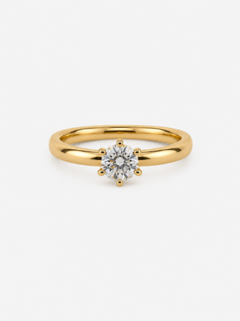 Anillo solitario Bold en oro amarillo 18kts con circón