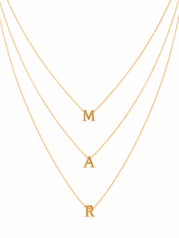 Collares essential identity, personalizadas en oro amarillo 18kts