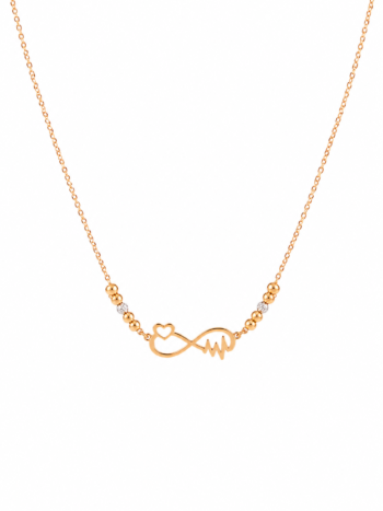 Collar Vitalidad en 3 oros 18kts  bolitas labradas